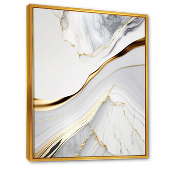 Abstract Geode Waves Grey IV Abstract Geode Waves Grey IV - Print on Canvas