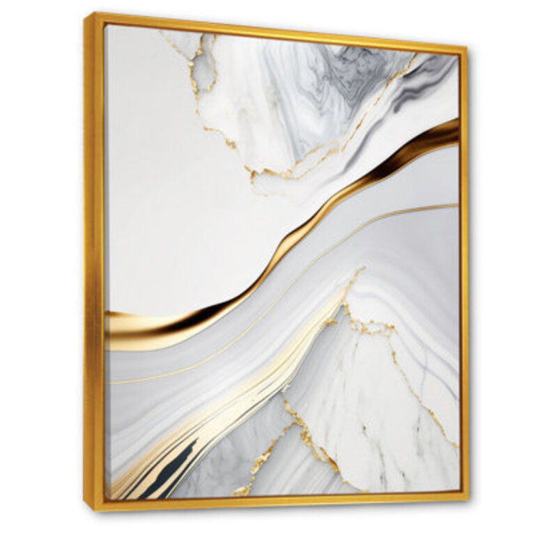 Abstract Geode Waves Grey IV Abstract Geode Waves Grey IV - Print on Canvas