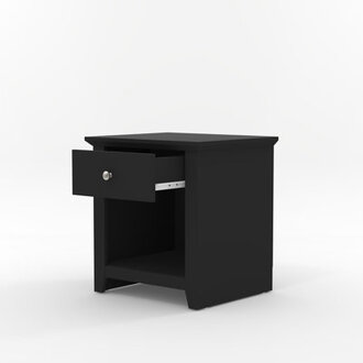 Tevrat 208 1 - Drawer Nightstand with Drawer and Open Compartment
