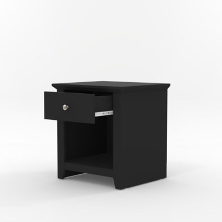 Tevrat 208 1 - Drawer Nightstand with Drawer and Open Compartment