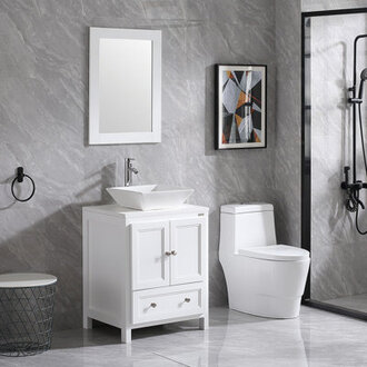 Mclendon 24 Single Bathroom Vanity Set with Mirror