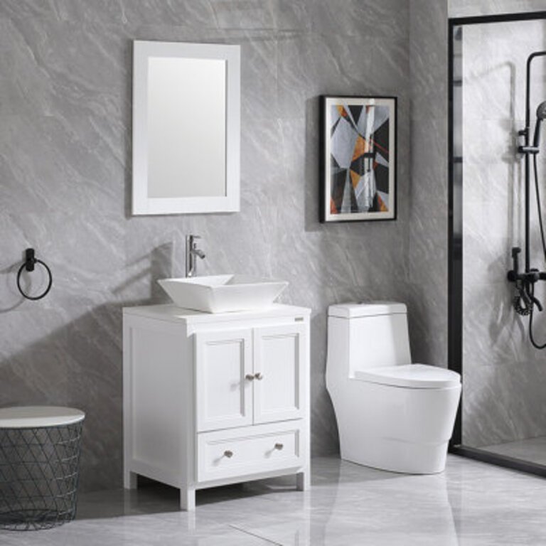 Mclendon 24 Single Bathroom Vanity Set with Mirror