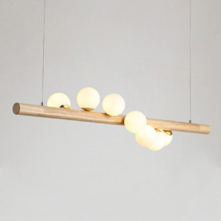 Brickton 7 - Light Natural Gold LED Kitchen Island Pendant