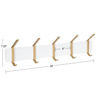 Garfinkel Wall 5 - Hook Wall Mounted Coat Rack