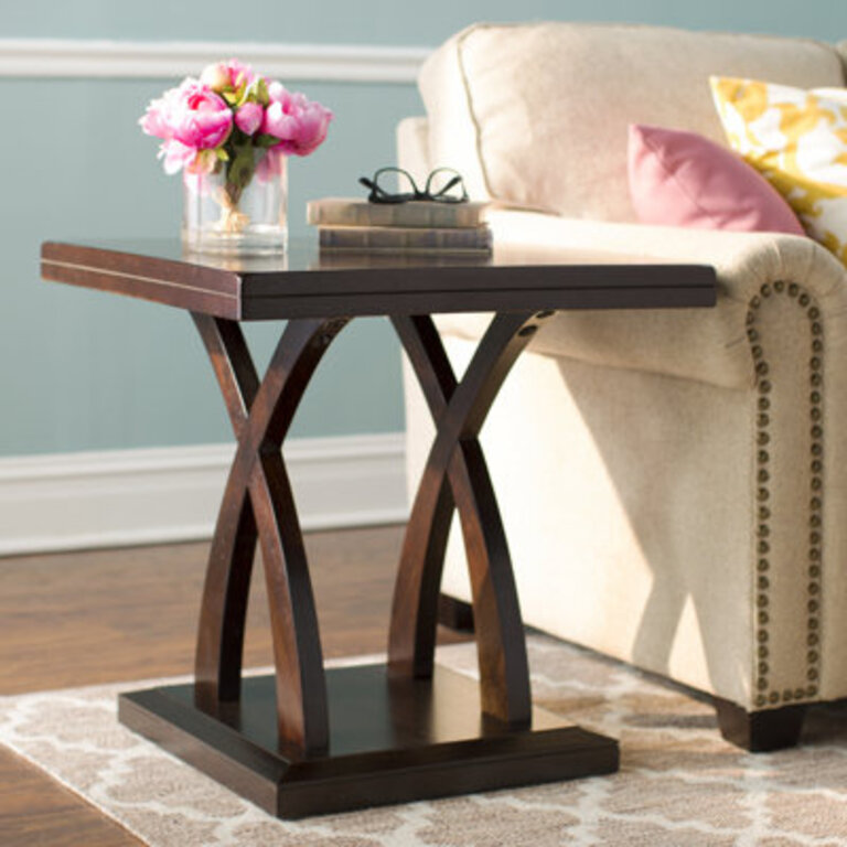 Almeta Floor Shelf End Table