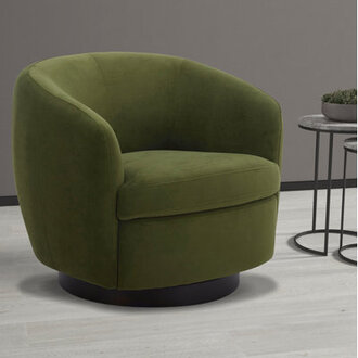 Marcy Upholstered Swivel Barrel Chair