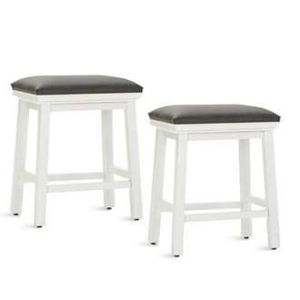 Jelissa Upholstered Counter Stool with Solid Wood Frame