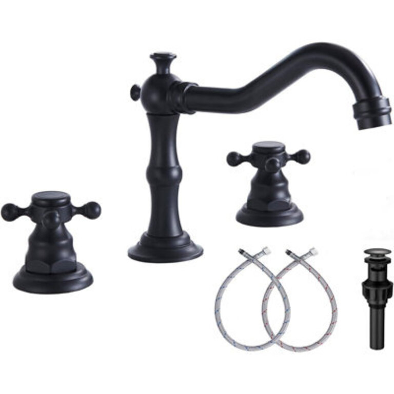 Widespread 2-handle Bathroom Faucet with Drain Assembly