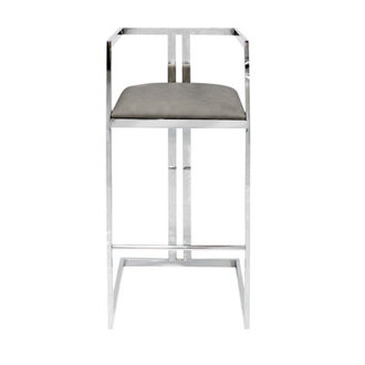 Upholstered Counter Stool with Metal Frame
