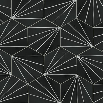 6 x 7 Art Deco Hexagon Stone Composite Peel  Stick Mosaic Tile