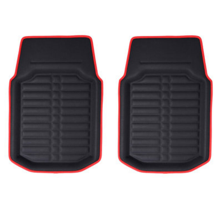 PU Leather Liners Deep Tray Floor Mats  Front Set