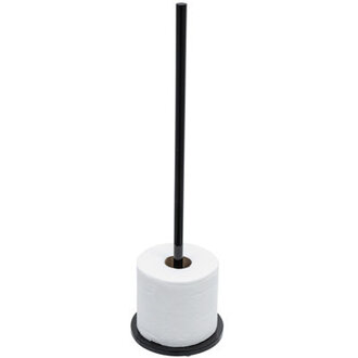 Freestanding Black Toilet Paper Roll Holder