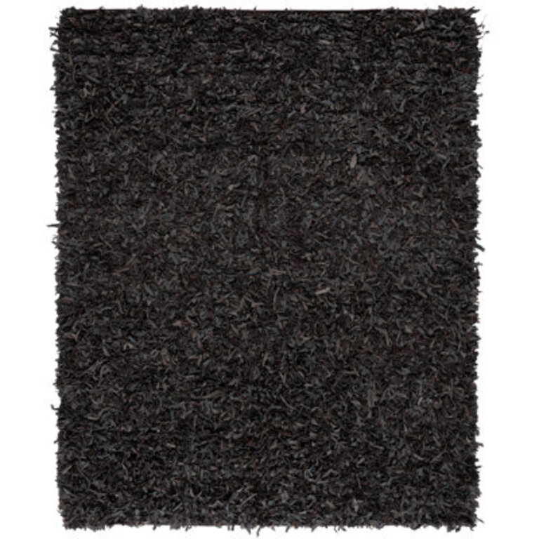 Leather Shag Handwoven Leather Solid Colour Rug