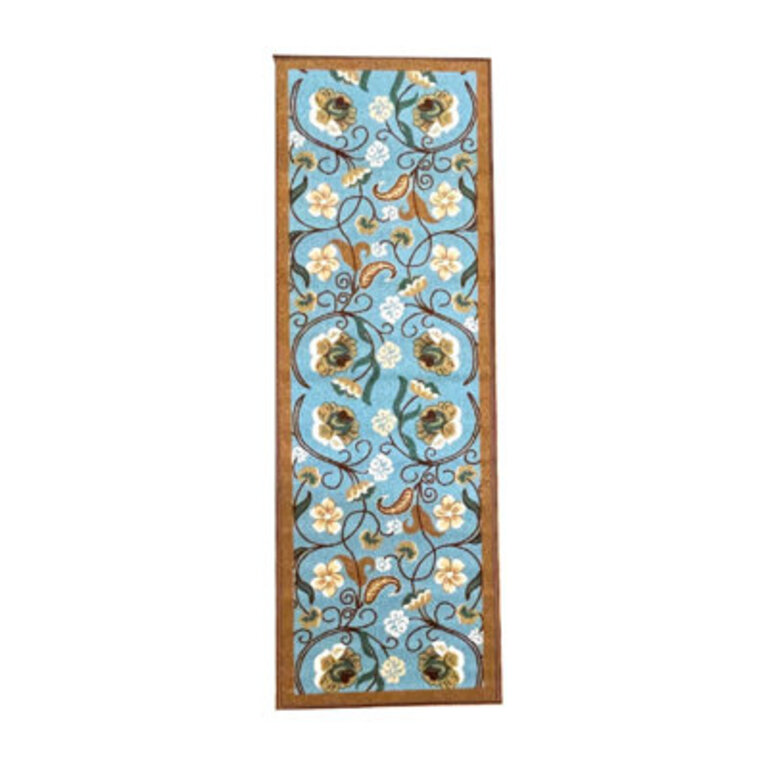 Hepatique Floral Synthetic Non-Skid Kitchen Mat