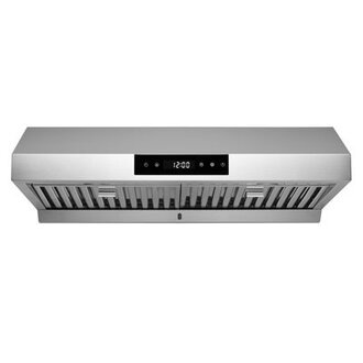 Hauslane UC-PS18 Chef Series 30 Under Cabinet Range Hood - Stainless Steel Pro Performance LED Lights Touch Controls 3-Way Venting