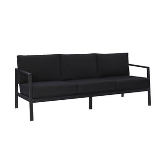 ALORA ALUM BLACK 3 SEATER SOFA
