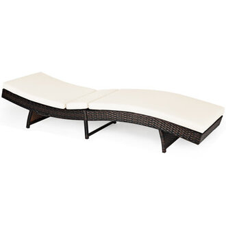 Outdoor Metal Chaise Lounge  Cushion Included