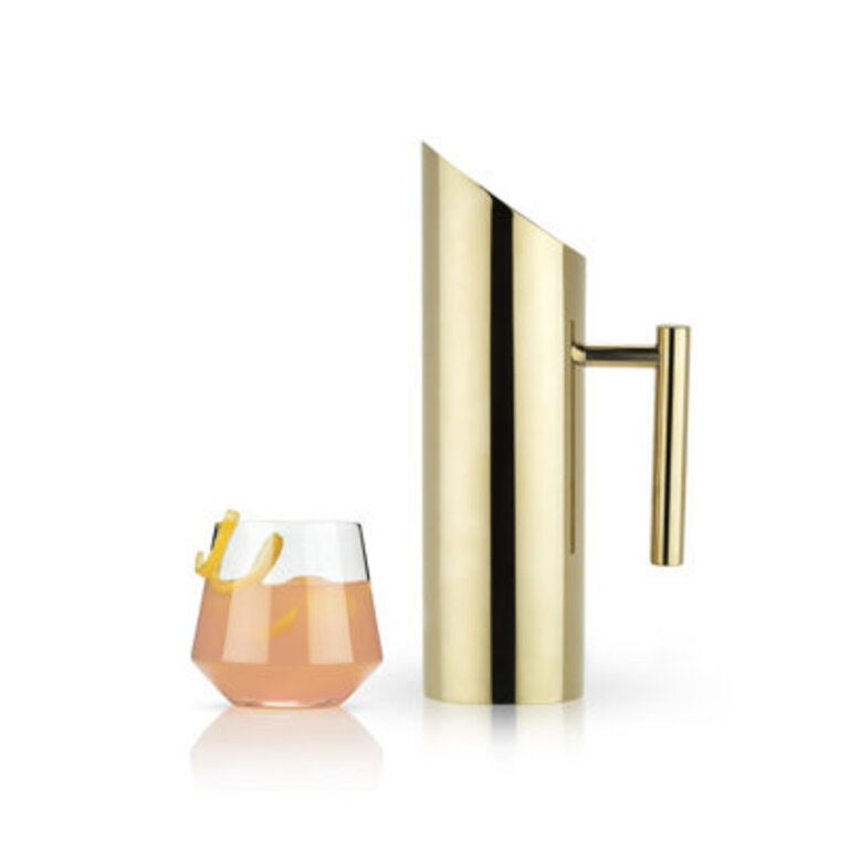 Belmont Modern Stainless Steel Pitcher in Gold