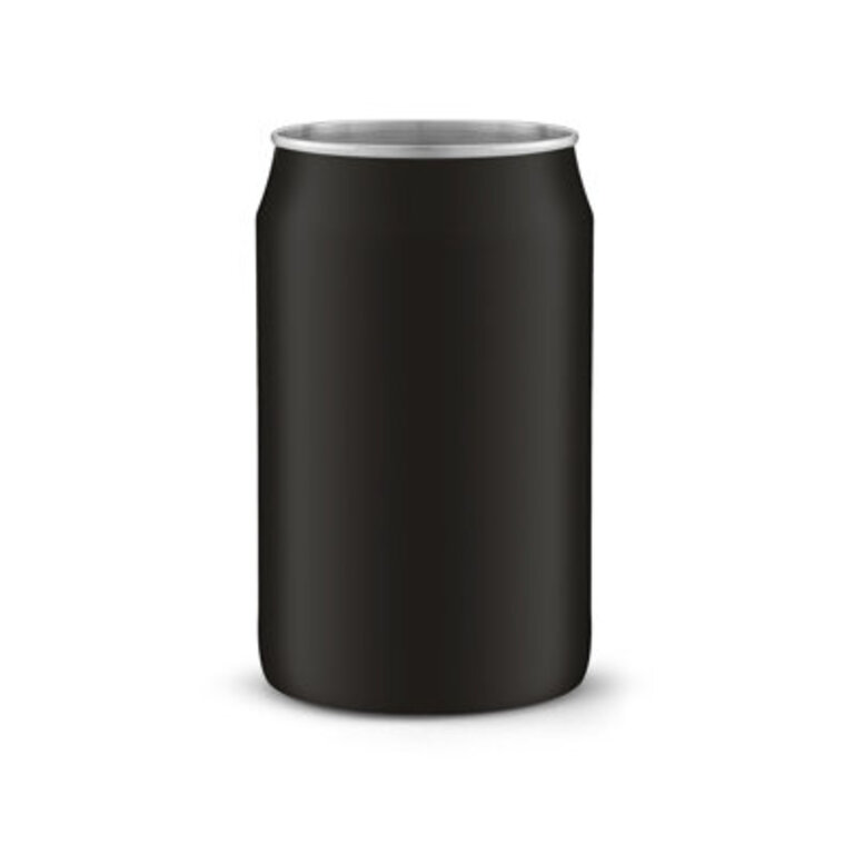 Stainless Steel Can Drinking Tumblers with 6 Straws  Brush- 16 oz - Grey