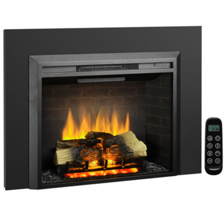 Netherby 397 W Black Electric Fireplace Insert with 4500 BTU