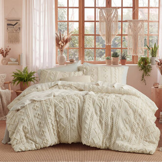 Best Seller Bedsure GentleSoft Tufted Boho Farmhouse Shabby Chic Embroidery Bedding Set for Halloween 199 GSM