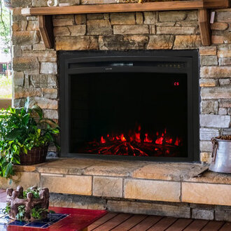 Calabrese Recessed Electric Fireplace Insert
