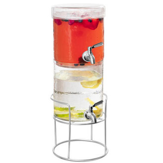 Glass 2 - Piece Beverage Dispenser Set