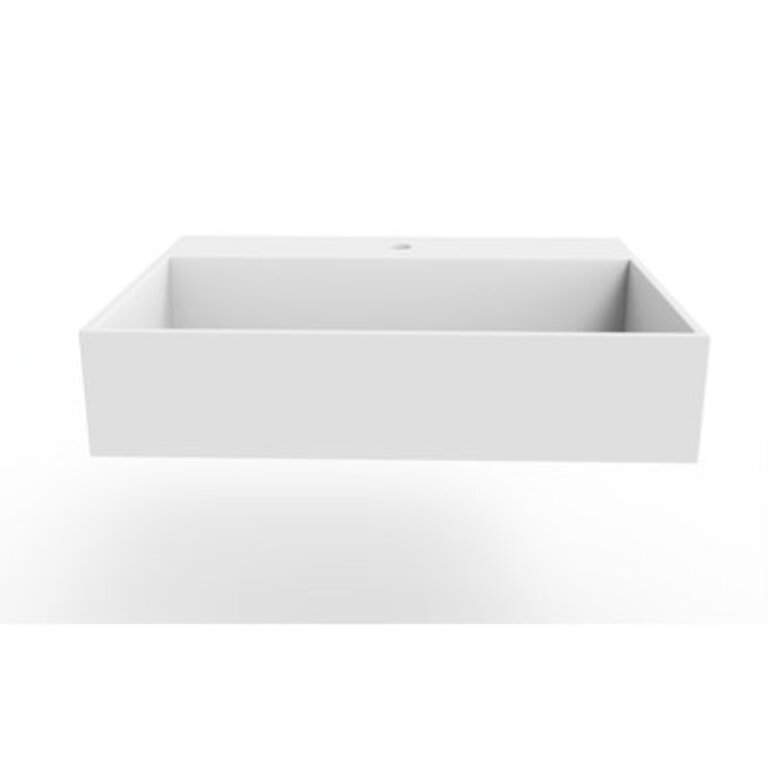 Juniper 24 Floating Minimalist Bathroom Sink with Concealed Drain