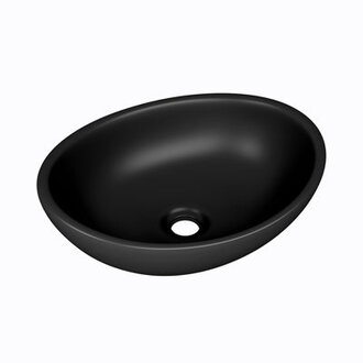 Eridanus 16 L x 13 W Glossy White Vitreous China Oval Vessel Bathroom Sink