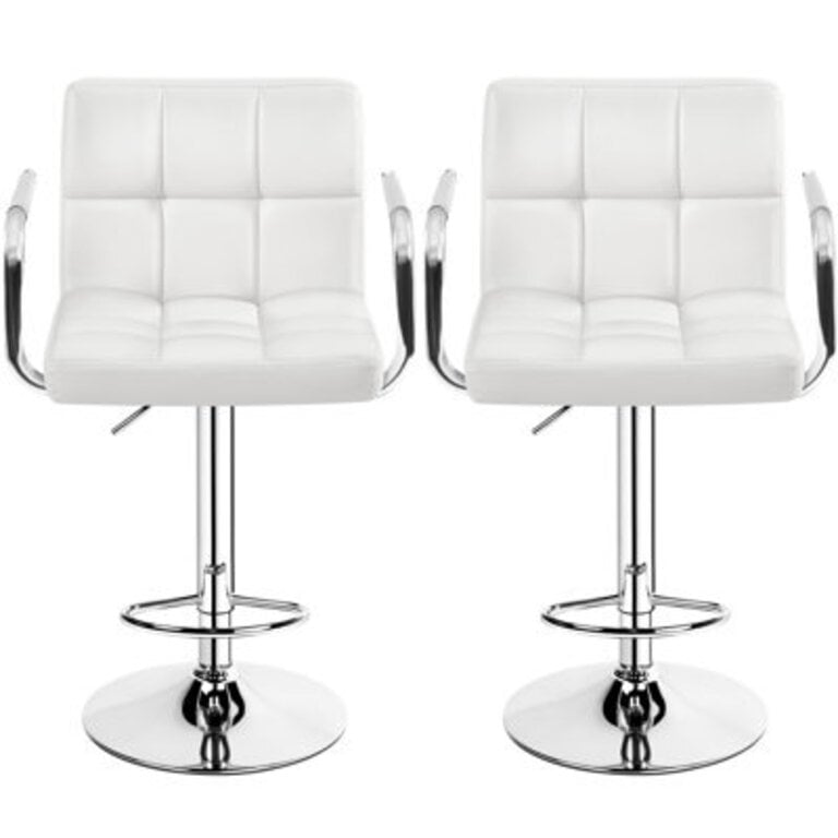 Pete Swivel Upholstered Adjustable Height Counter Stool with Metal Frame