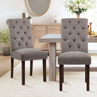 Artemisia Tufted Upholstered Wooden Dining Chairs