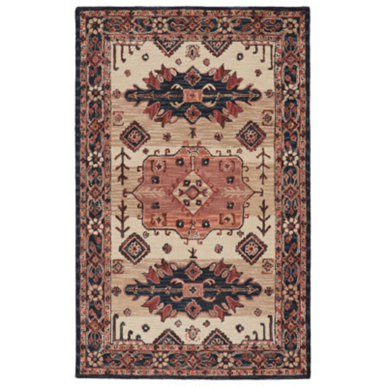 Oriental Handmade Tufted Wool BeigeOrchre Area Rug