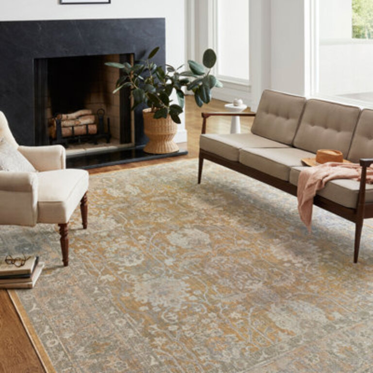 Chris Loves Julia x Loloi Rosemarie Oriental GoldSand Area Rug