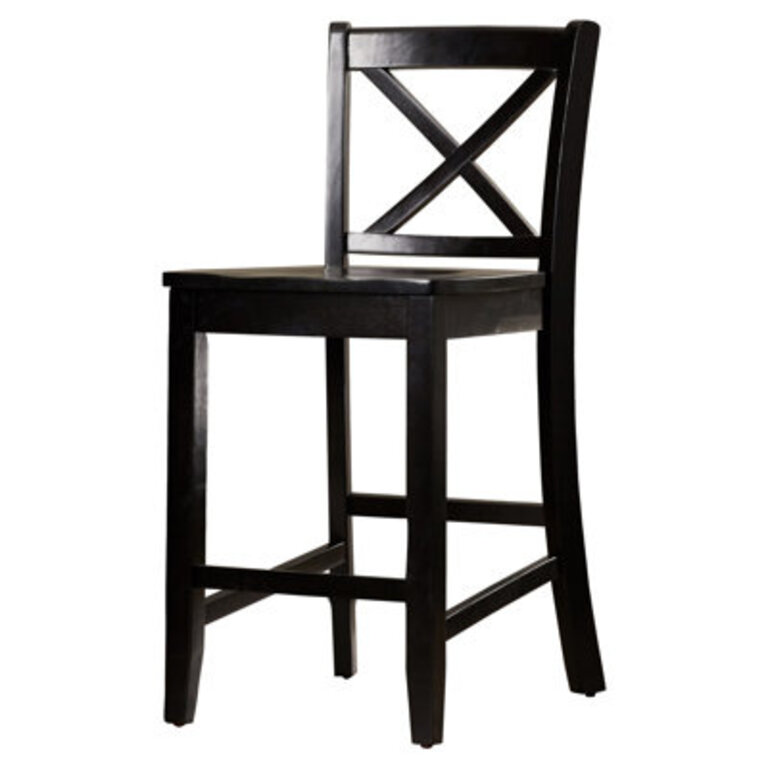 Fairbairn X Back Stool with Sold Wood Frame