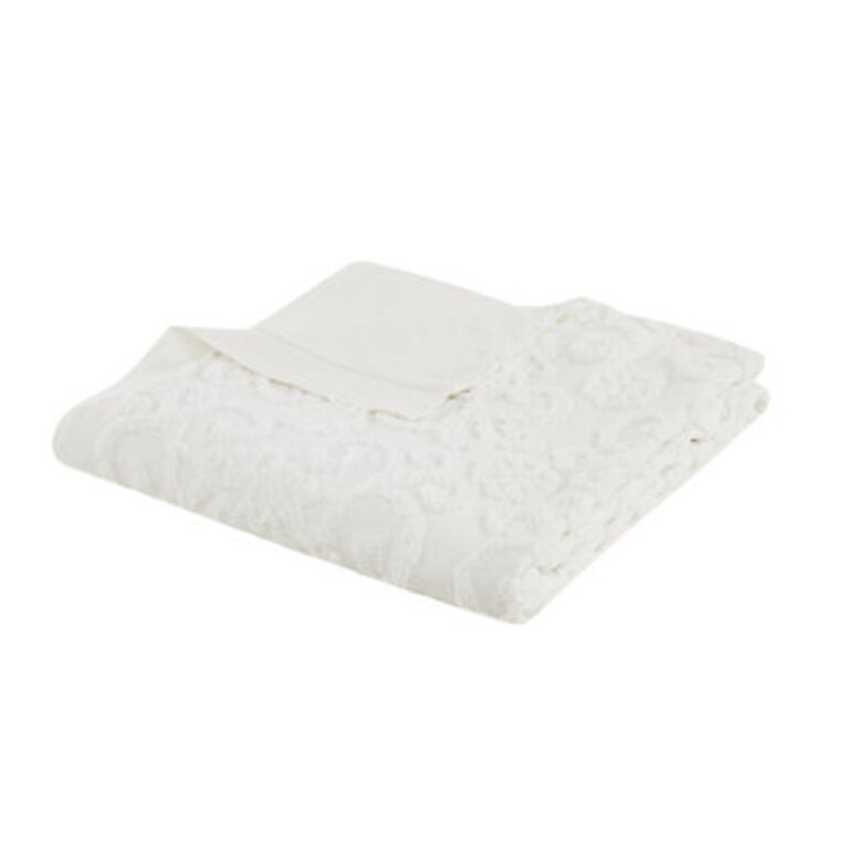 Suzanna Tufted Chenille Embroidered Medallion 3 Piece Cotton Duvet Cover Set