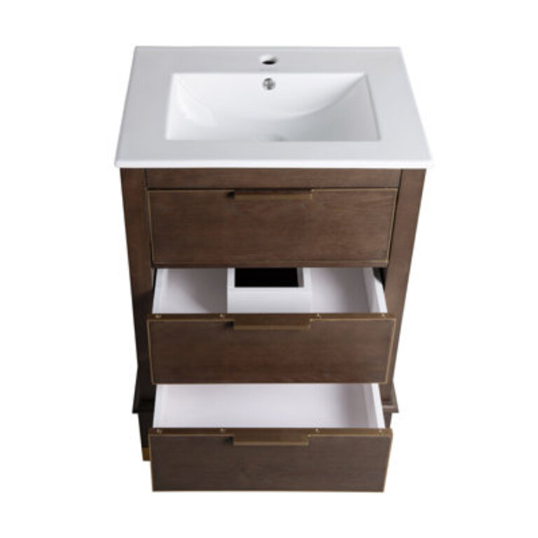 Hugo 24 Bathroom Vanity in Walnut