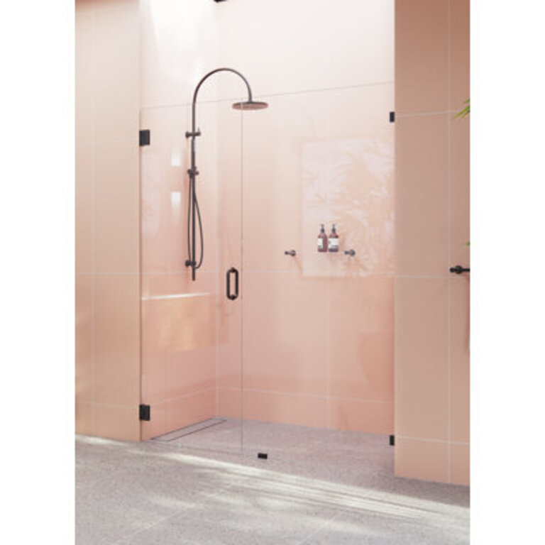 Illume 61 in x 78 in Fully Frameless Wall Hinge Shower Door