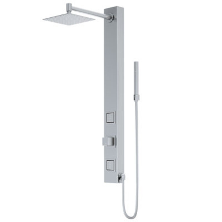 Orchid 39 H X 4 W 2-Jet Shower System with Hand Wand - Requires existing shower head connection