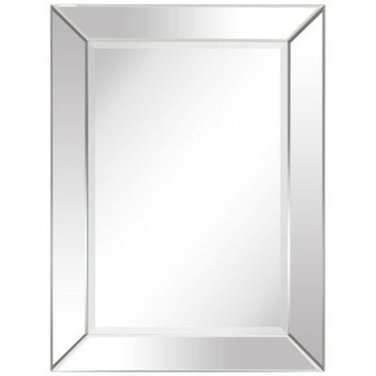 Oren Barrand Modern  Contemporary Beveled Bathroom  Vanity Mirror