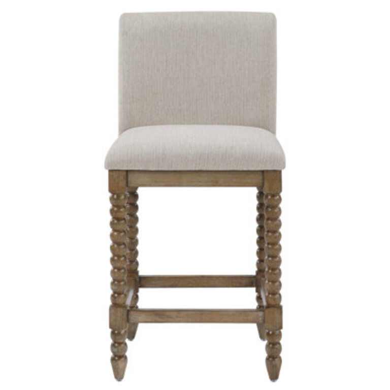 Carollyn 26 High Modern Farmhouse Turned Leg Beaded Counter Stool