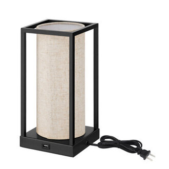 Izaiah 114 Bedside Table Lamp Set with USB