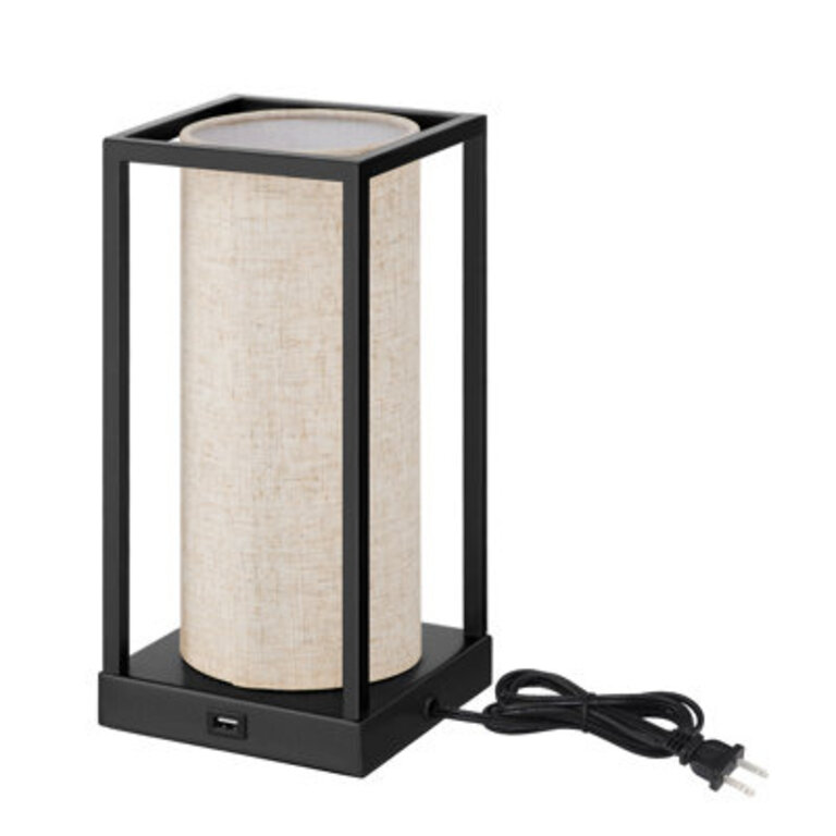 Izaiah 114 Bedside Table Lamp Set with USB