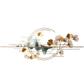 Metal Abstract Ginkgo Leaf Wall Decor