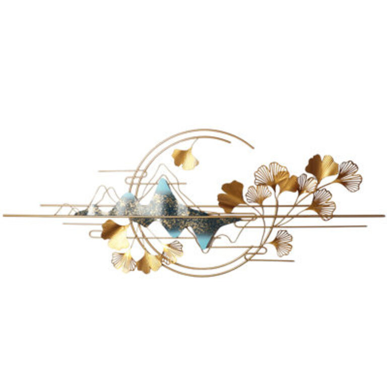 Metal Abstract Ginkgo Leaf Wall Decor