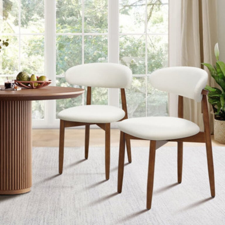 Maylon Upholstered Solid Wood Side Chair Dining Chairs