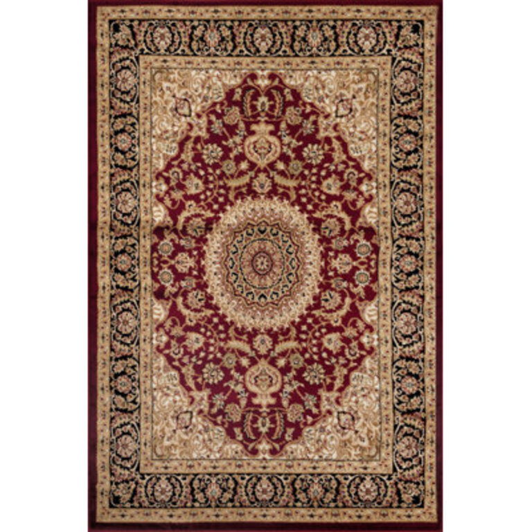 Shiflett Oriental BurgundyMustardBlack Area Rug
