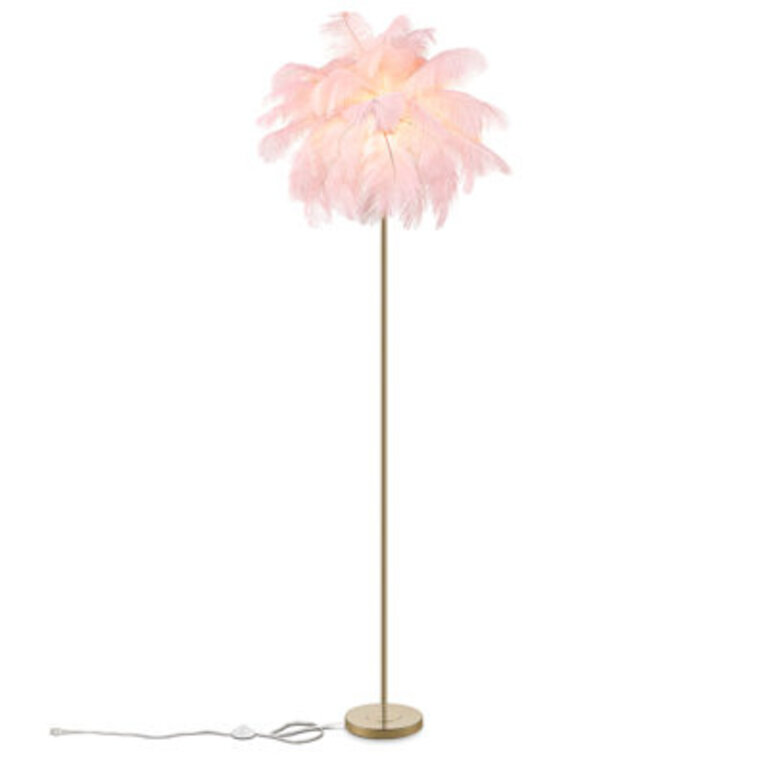 Lismore 63 Brass LED Novelty Floor Lamp with Outlet
