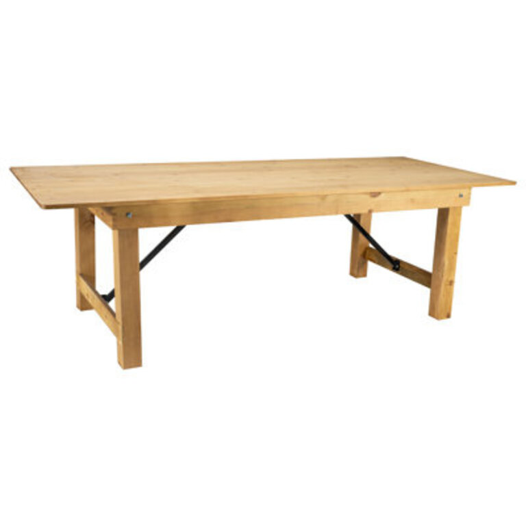 Dejon Rectangular Rustic Solid Pine Folding Dining Table by Flash Furniture