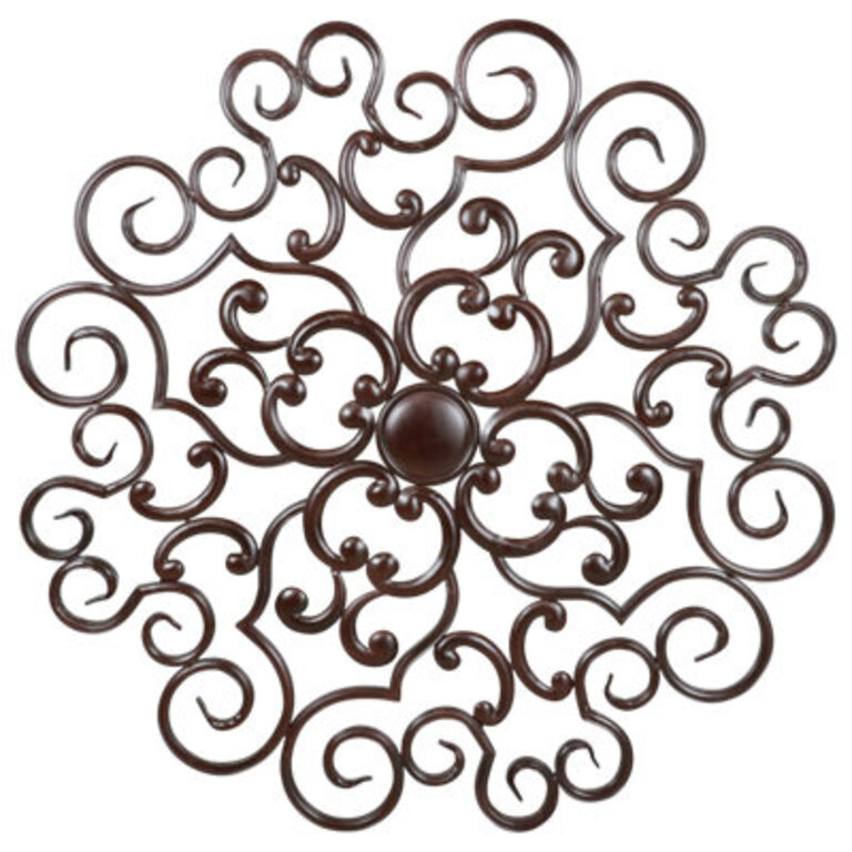 Traditional Plants  Flowers Wall Decor on Metal