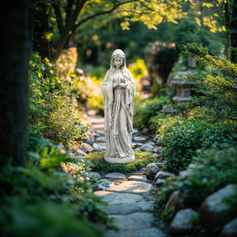 Eskil Virgin Mary Praying Statue 299 Inch Tall Outdoor Garden Religious Decorations Statue Clearance for